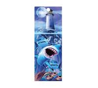 Marca-páginas 3D LiveLife - Faro de Tiburón de Deluxebase. Un Marcapaginas marino con arte lenticular 3D con licencia del reconocido artista Michael Searle