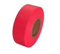 Marca reflectante 10 rollos de cinta señalización fluorescente, 1 pulgada x 30 yardas por rollo, plástico no adhesiva for árboles/caza/senderos/marcado límites(Red)