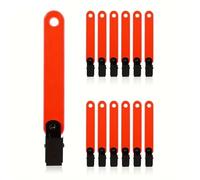 Marca reflectante 48 Uds. Marcadores de camino senderismo PVC con puntas árbol reflectantes naranjas Clips for uso al aire libre accesorios marcado senderos