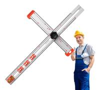 Marcado T cuadrado - Regla T de aleación de aluminio, regla de ángulo ajustable, herramienta | Regla de medición versátil para carpintería, arquitectura, dibujo, pintura, ideal para uso profesional