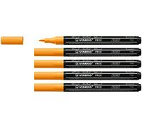 Marcador acrílico STABILO FREE Acrylic T100 - Caja con 5 unidades color naranja - 1-2 mm