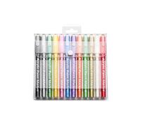 Marcador apilable Waterborne para estudiantes, exquisita personalidad creativa, 12 colores (PVC)