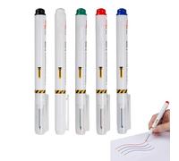 Marcador de agujero profundo, herramienta de marcado de tinta permanente impermeable de 20 mm, 5 bolígrafos impermeables de cabeza larga para constructores, construcción, carpintería, metal, acero