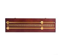 Marcador de billar de 2 pistas, marcador de mesa de billar de fibra de densidad media con deslizador de metal, manual clásico para marcador de puntuación para juegos de billar y carambola, 19.6 x 5.5