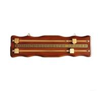 Marcador de Billar Doble Vía Tablero para puntuación Fútbol Madera 43cm Juego Snooker(Brown)