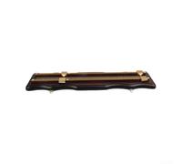 Marcador de billar, marcador de juego de billar de 2 pistas para mesa de billar, tablero de fibra de densidad media con deslizador de metal, diseño clásico, marrón, 16.9 x 4.7 x 0.39 pulgadas (rojo