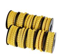 Marcador de colores para numeración de cables, Marcadores de cables, tubos numéricos del 0 al 9, tamaños cuadrados EC, paquete 10(1 Square)