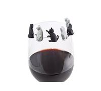 Marcador de Cristal para Copas de Vino, 6 Unidades, diseño de Gatito