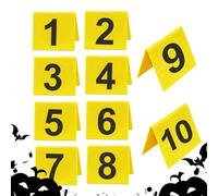 Marcador de evidencia forense - Kit de accesorios de investigación | Decoración multipropósito numerada para Halloween y fiestas de detective, evidencia reutilizable en estilo policial para eventos