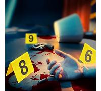 Marcador de evidencia para el número 1-10 10pcs Marcadores de la Escena del Crimen Decoración de Detectives de la Fiesta del acrílico de Doble Cara para la Fiesta de Detectives Resistentes al desvane