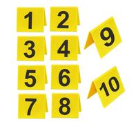 Marcador de evidencia para NO.1-10 10 marcadores de escena del crimen acrílico de doble cara decoración de fiesta reutilizable resistente a la decoloración decoraciones de detectives para accesorios