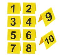 Marcador de evidencia para NO.1-10 10 marcadores de escena del crimen acrílico de doble cara decoración de fiesta reutilizable resistente a la decoloración decoraciones de detectives para accesorios