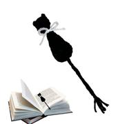 Marcador de gato,marcador de gato de ganchillo | Marcador hecho a mano - Hermosa marca de libro de animales, marcador de página de animales de punto creativo para estudiantes maestros