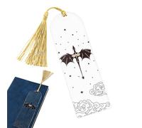 Marcador de libro de dragón gótico - Marcador acrílico de cuatro alas, marcador acrílico de 15 cm con, soporte de página de clip de regalo literario, accesorios divertidos para marcadores de