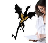 Marcador de libro Dragón - Dragón negro complejo con diseño de nubes, marcador de dragón dorado | Accesorios de libros creativos para amantes de la lectura, regalos para amantes de los libros, amigos