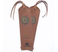 Marcador De Libros Cuero Genuino Hecho A Mano Con Diseño De Brújula - Paquete De 2 Marcapáginas De Cuero | Marcadores Hermoso Regalo Para Hombres Y Mujeres, Ratónes De Biblioteca, Lectores