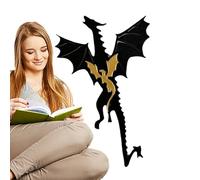 Marcador De Libros De Dragón: Dragones Marcadores De Libros De 17,5x6,5cm, Negro Fresco Con Sol Y Nubes Para Amantes De Los Libro, Amigos, Familias Y Entusiastas De La Lectura | Libro Decoraciones R