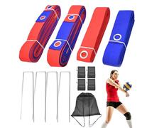 Marcador de línea de cancha, correa de juego de voleibol, juego de campo al aire libre, cinta de límite portátil con pasadores de metal para una fácil configuración en la cancha, perfecto para