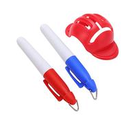 Marcador de Línea de Pelota de de Triple Pista, Kit de Dibujo de Plantilla de Alineación Definitiva para Práctica y Partidos, Material Plástico Portátil (Rojo)