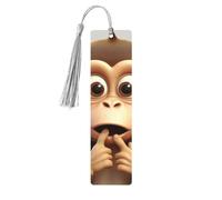 Marcador de madera con borlas, etiqueta colgante de madera, marcadores de libros hechos a mano de The Silent Monkey, adornos, marcadores de libros de madera vintage, marcapáginas artesanales de lujo,