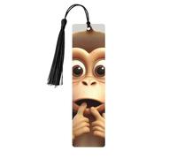 Marcador de madera con borlas, etiqueta colgante de madera, marcadores de libros hechos a mano de The Silent Monkey, adornos, marcadores de libros de madera vintage, marcapáginas artesanales de lujo,