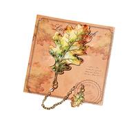 Marcador de página de construcción de Metal ligero de 7g, marcas de libros con exquisitos detalles de plantas para lectores, suministros escolares