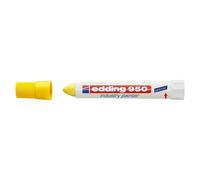edding 950 marcador industrial - amarillo - 1 rotulador - punta redonda de 10 mm - marcador para escribir sobre metal, piedras, madera - superficies rugosas o húmedas - permanente, impermeable