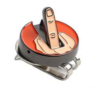 Marcador de pelota de golf de dedo medio, clip magnético, accesorio magnético de acero al manganeso, hierro inoxidable, portátil, ligero, accesorio de golf (naranja)