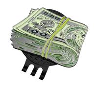 Marcador de pelota de golf - Metal magnético único, pinza para sombrero Dollar | Pinza de sombrero magnético multifuncional Dollar, marcador de golf magnético, accesorio para hombres y mujeres, 31 x