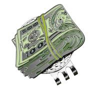 Marcador de pelota de golf - Metal magnético único, pinza para sombrero Dollar | Pinza de sombrero magnético multifuncional Dollar, marcador de golf magnético, accesorio para hombres y mujeres, 31 x