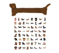 Marcador De Perro Salchicha De 1 Pieza, 60 Pegatinas De Perro Salchicha, Marcadores De Punto Hechos A Mano, Marcadores De Regalo Para Amantes De Los Perros