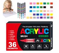 Marcador De Pintura: Juego De Bolígrafos Artísticos De Punta Fina, Tinta Pigmentada Vibrante, Herramienta De Pintura Duradera E Impermeable, Expresión Creativa Portátil De Múltiples Superficies Para P