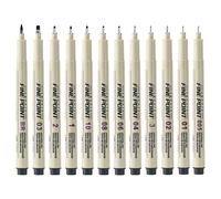 Marcador de pintura para scrapbooking - Lápiz de contorno negro, suave enemigo del río | Suministros de artistas a base de agua, bolígrafo de detalle no facturado, kit de bolígrafo de bocetos