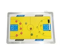 Marcador de Pizarra Blanca, Equipo Entrenamiento Fútbol, con Piezas de Ajedrez Magnéticas y Marcadores, Diseño para Colgar, para la Enseñanza(Basketball)