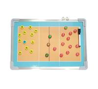 Marcador de Pizarra Blanca, Equipo Entrenamiento Fútbol, con Piezas de Ajedrez Magnéticas y Marcadores, Diseño para Colgar, para la Enseñanza(Volleyball)