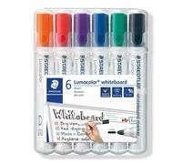 STAEDTLER 351WP6 - Marcador de pizarra blanca, 2 mm, 6 colores