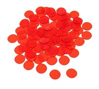 Marcador de plástico transparente para juego de bingo profesional, color rojo, 1,5 x 1,5 cm