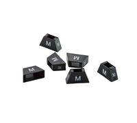Marcador de tamaño percha, 600 Uds., letras trapezoidales, letrero for ropa, cubos anillo a presión, negro for organización bastidores(XS)