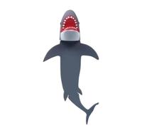 Marcador de tiburón: Motivar a los lectores jóvenes, Personaje de Diseño de Dibujos Animados Impreso en 3D, 11,7 cm de Largo, Aleta de 5,5 cm de Ancho, Marcador de Fibra poliláctica