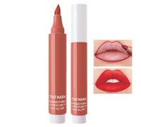 Marcador de tinte de labios, lápiz de tinte de labios | Color de duradero para todo el día | Fórmula hidratante e impermeable para maquillaje de lápiz labial, acabado satinado y acabado natural