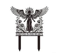 Marcador de tumba con temática de ángel con inscripción conmovedora para parcelas de cementerio, espacios de jardín y áreas conmemorativas