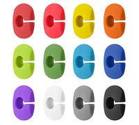 Marcador De Vidrio, Marcador De Vidrio De Silicio, 12 Pcs Reutilizable Mezcla De Colores Encanto Anillo De Vidrio De Vino Para Vaso De Vino, Vaso De Champaña, Vaso De Cóctel, Vaso De Martini