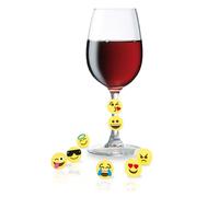 Vin Bouquet FIA 148 - Set Marca Copas Emoticonos, Silicona, 8 Unidades