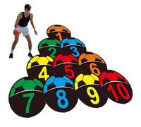 Marcador del marcador del baloncesto, figuras del marcador del entrenamiento, marcadores de entrenamiento deportivos, puntos números planos, de marcado para las lecciones y el entrenamiento