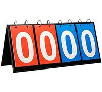 Marcador Deportivo,4 Mesa Puntuación Flip Flipper de Tabla de Tirón Tablero de Puntaje de Multifunción Portátil para Voleibol Baloncesto Tenis de Mesa Multideportes Competición Deportiva