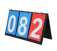 Marcador deportivo - Tablero portátil de 2/3/4 dígitos con Flip Score, Flipper de punta de mesa, Easy-Flip Scorekeeper con tarjetas de números del 00 al 99 para actividades deportivas en interiores y