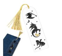 Marcador Dragón,Marcador de Dragón Para,Cool Marcador Acrílico - Pequeños Marcadores Para Hombres Y Mujeres Aficionados De Libros, Marcapáginas Creativas, Marcapáginas Con Pompón