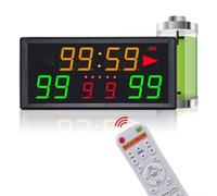 Marcador electrónico LED de baloncesto, pantalla digital multideportiva con contador de reloj temporizador de control remoto para entrenamiento de juegos seguimiento Sc-ore