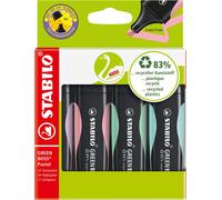 Marcador fabricado con 83% plásticos reciclados STABILO GREENBOSS Pastel - Estuc