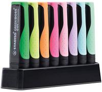 Eco-Friendly Highlighter - STABILO GREEN BOSS Pastel - Deskset of 8 - Assorted C